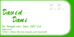 david dani business card